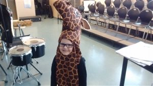 choir rehearsal with a giraffe!